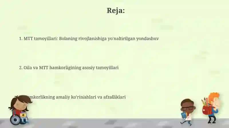 MTT va oilaning o'zaro hamkorligi 2