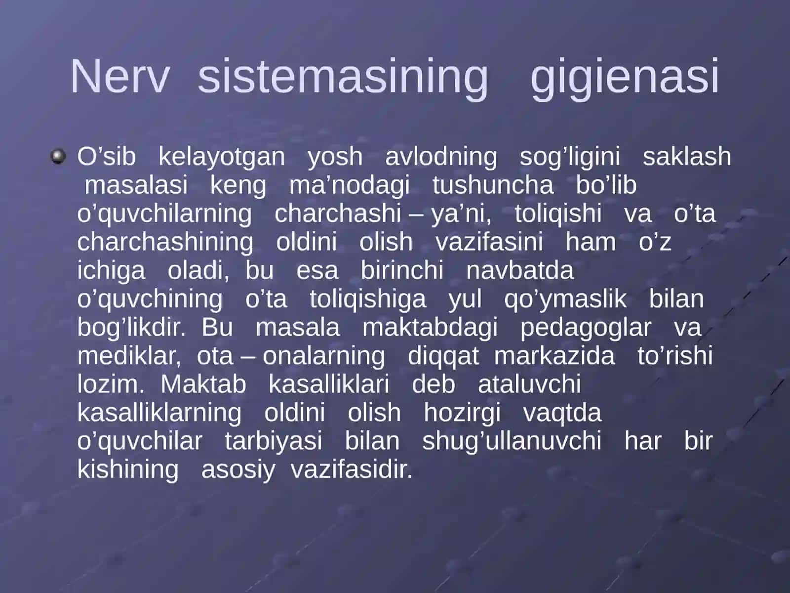 Nerv sistemasining gigienasi 2
