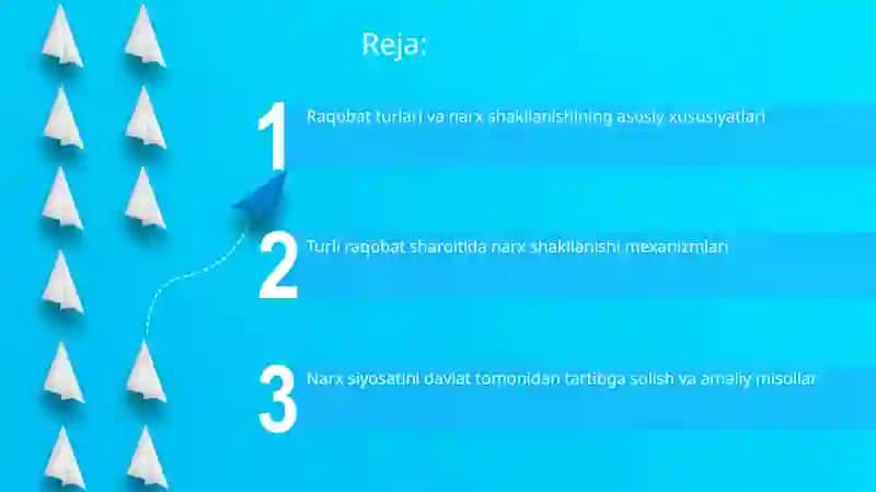 Raqovatning turlik oʻrinishlari va narxning shakillanish xususiyatlari 2