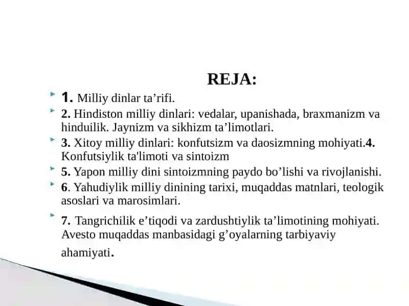 MILLIYDINLAR 2