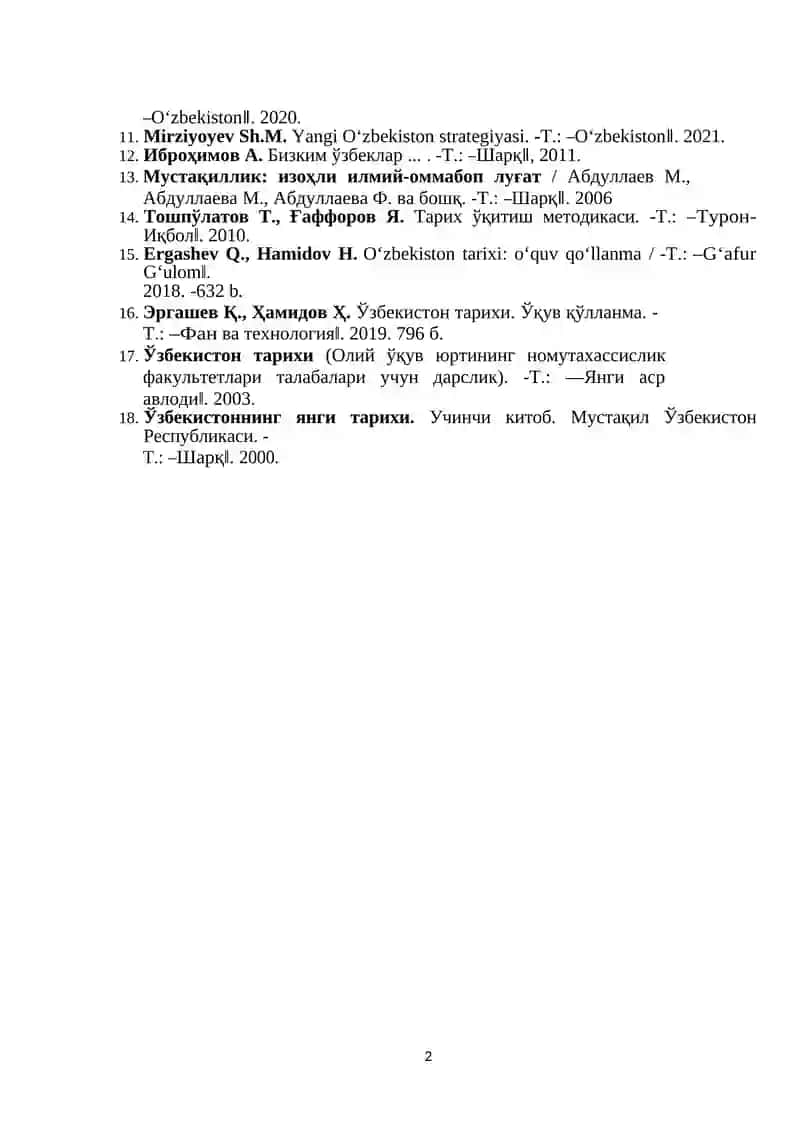 О„ZBEKISTON MUSTAQILLIKKA ERISHISH OSTONASIDA 2