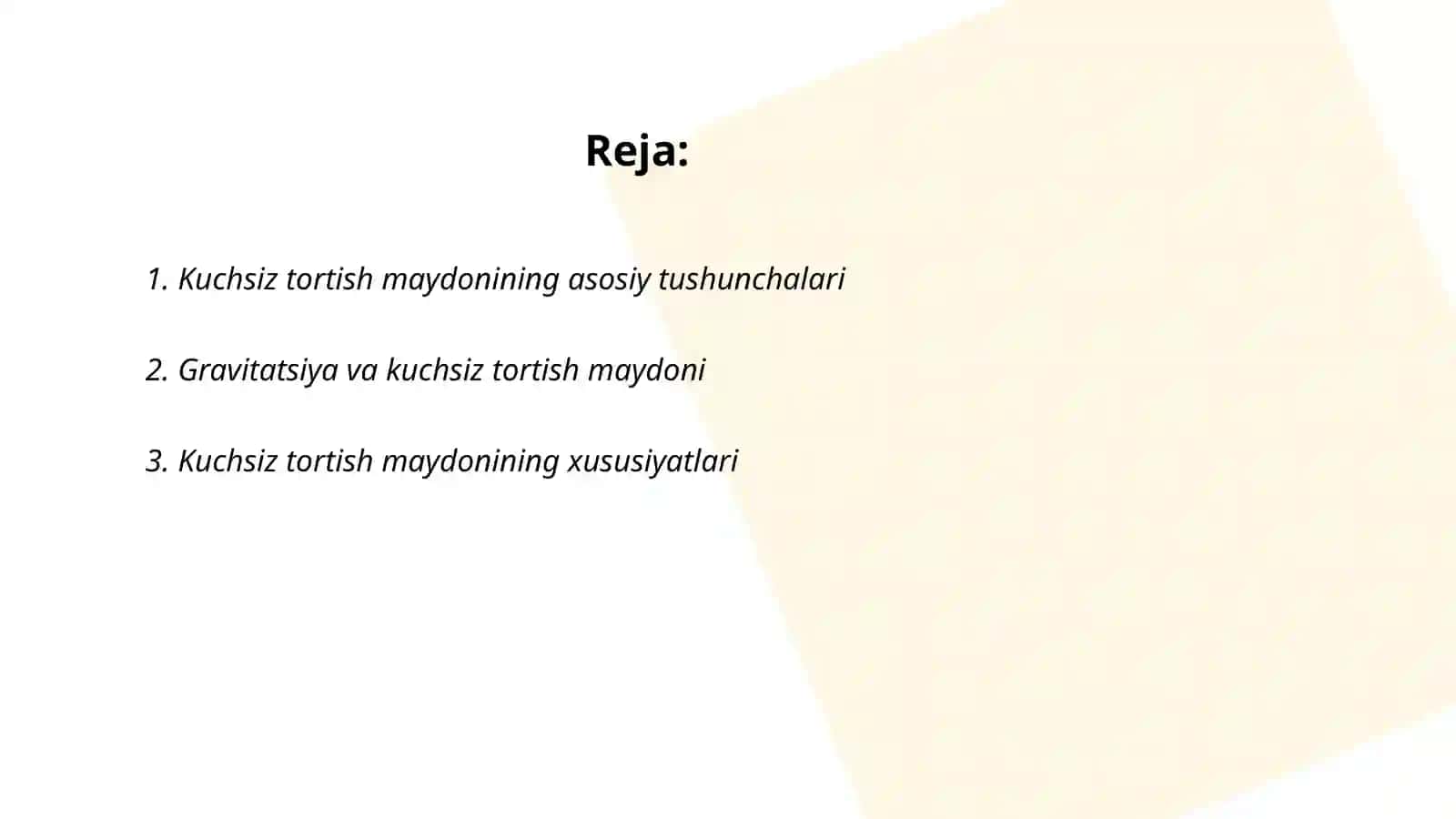 Kuchsiz tortish maydoni 2