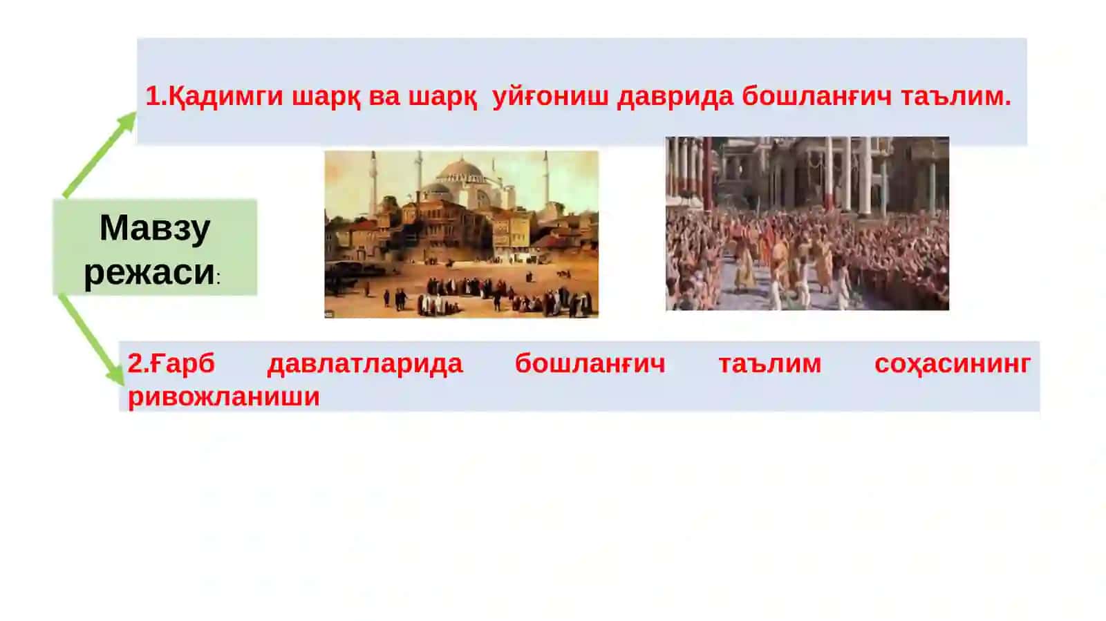 Бошланғич таълим соҳасининг ривожланиш тарихи 2