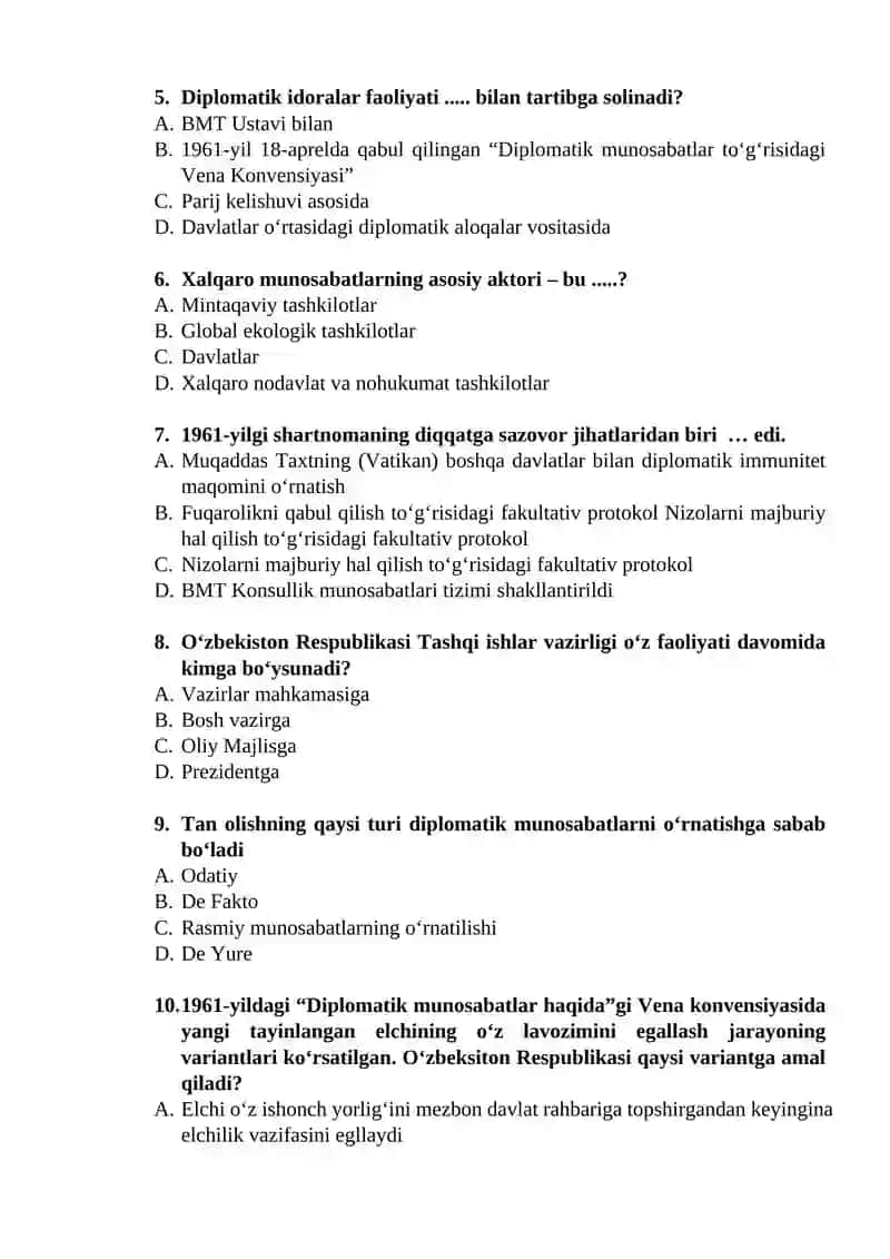 Diplomatik xizmat, protokol va etiket 2