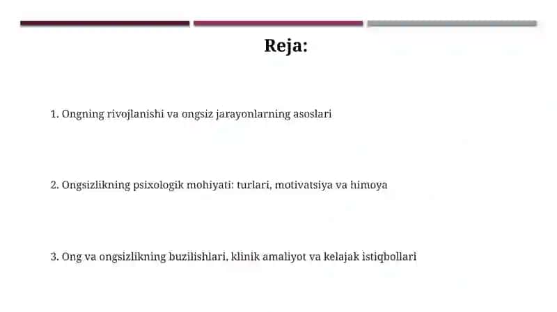 Ongning rivojlanishi va ongsiz jarayonlarning psixologik mohiyati 2