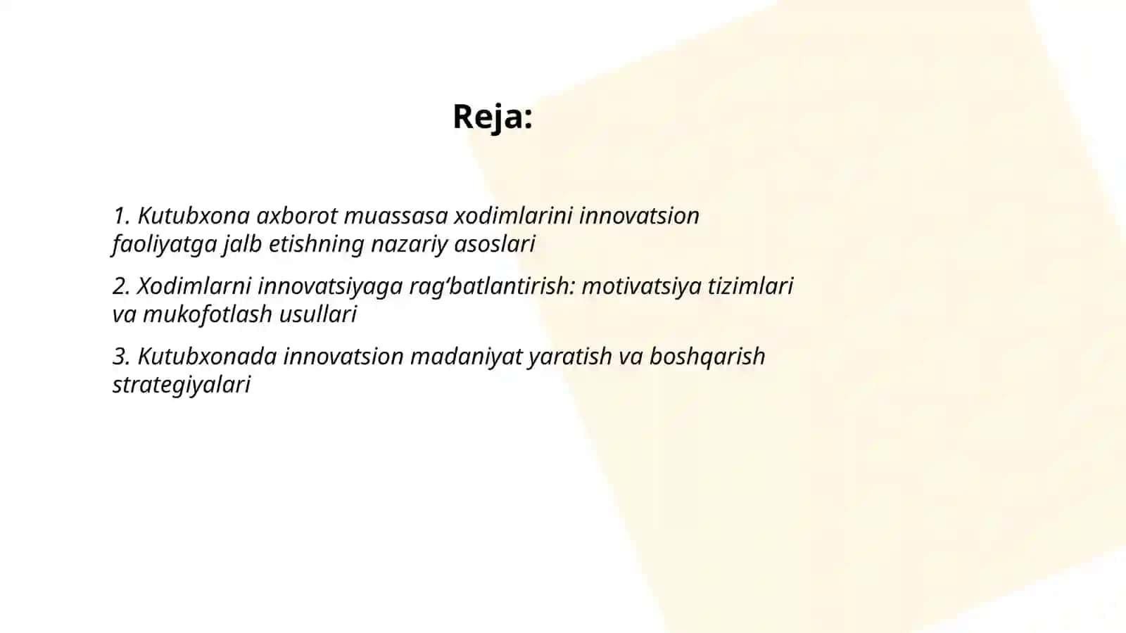 Kutubxonalarning innovatsion faoliyati 2