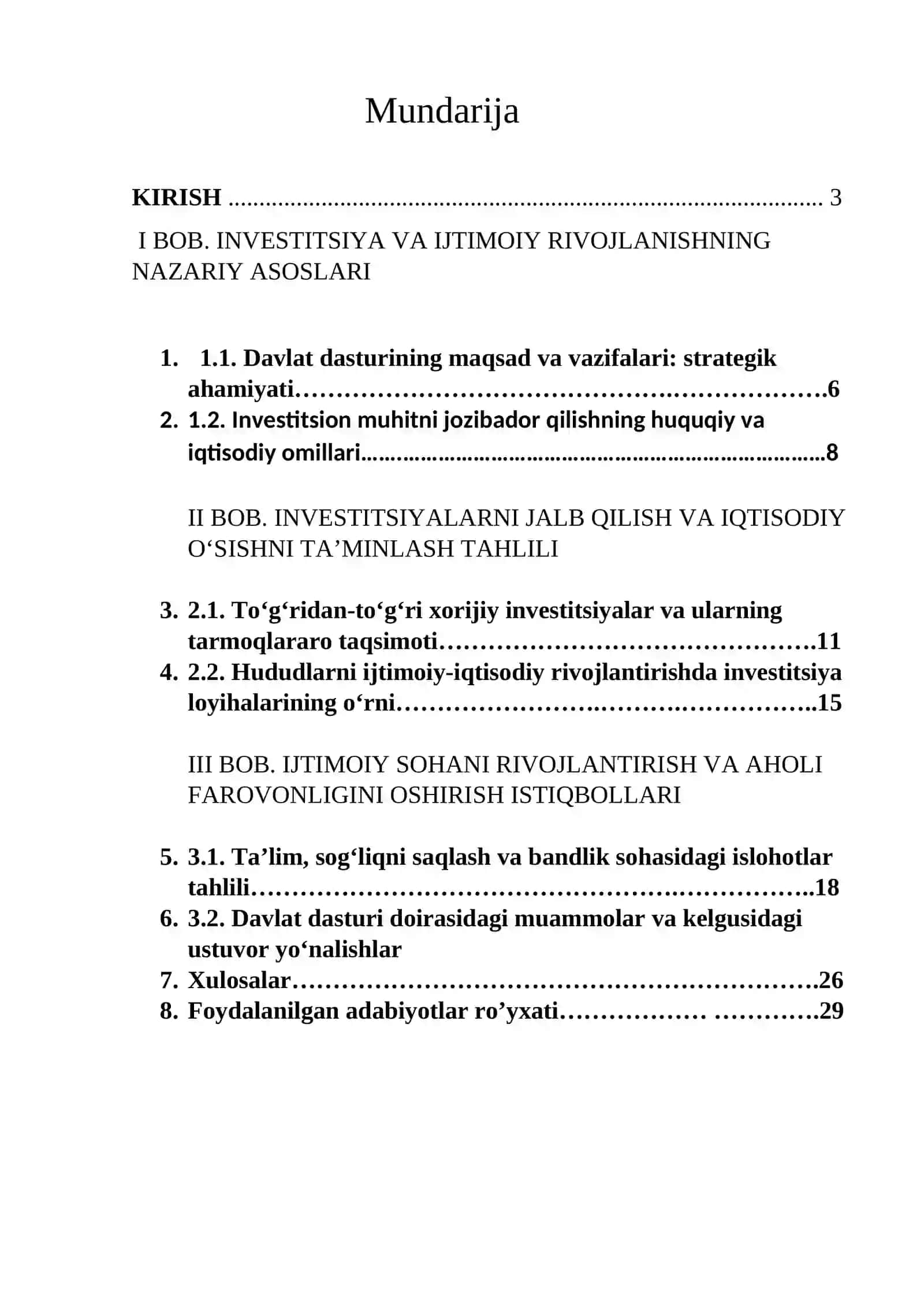 Faol investitsiyalar va ijtimoiy rivojlanish yili" Davlat dasturida koʻzda tutilgan vazifalar 2