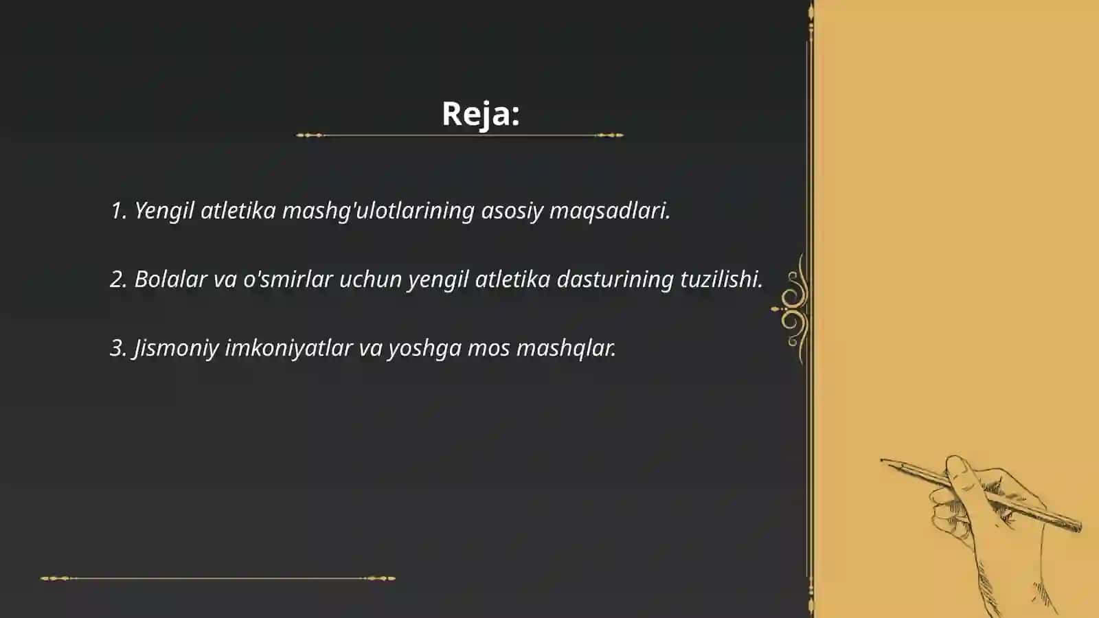 Yengil atletika mashg'ulotlari 2