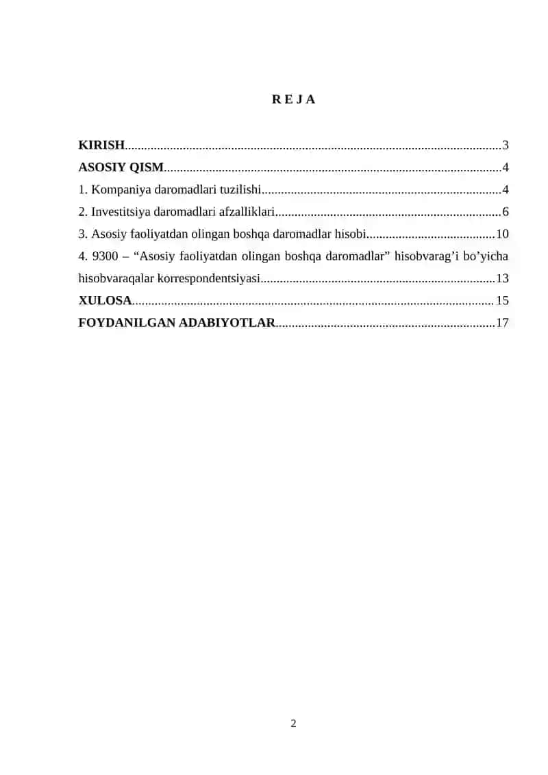 "BUXGALTERIYA HISOBI" fanidan REFERAT 2