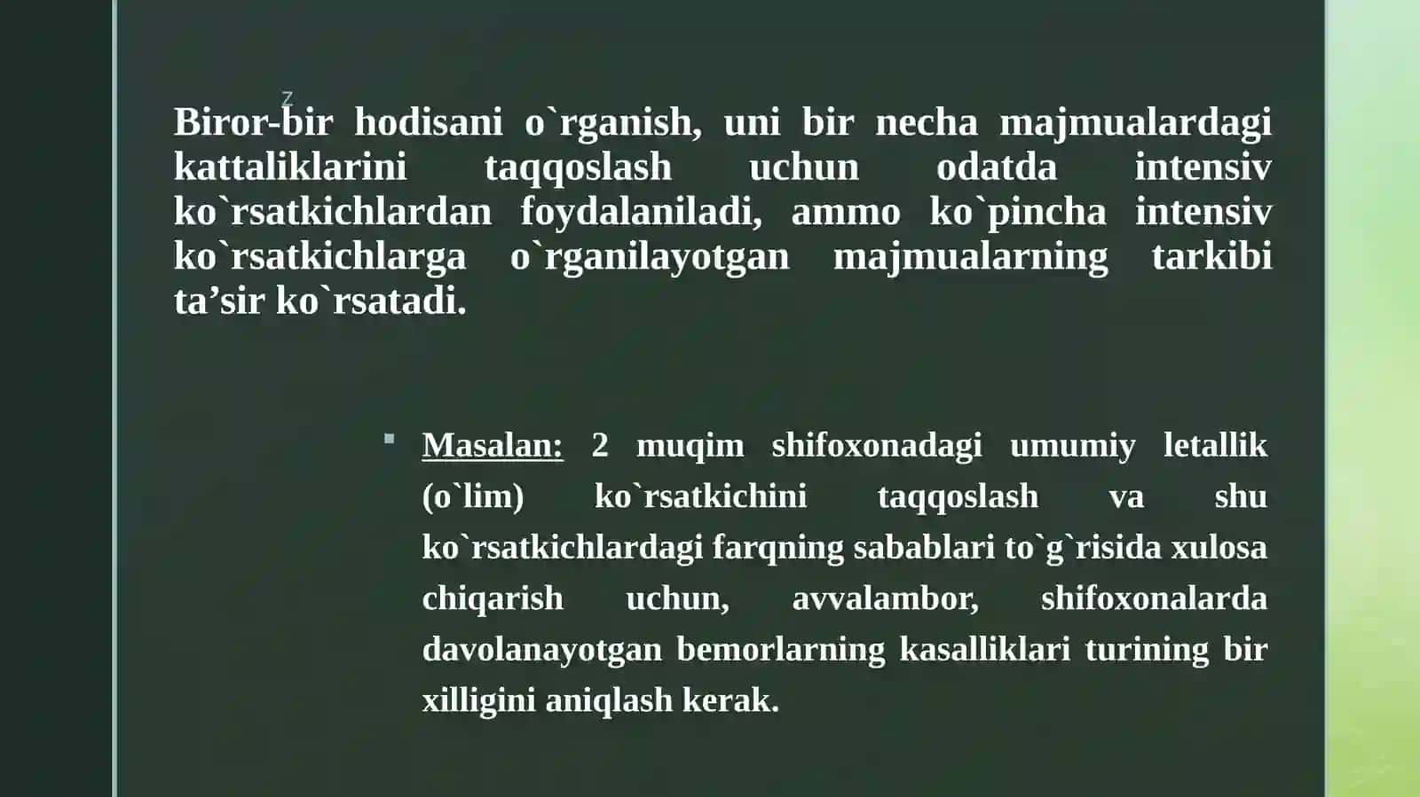 Standartlash va uning tibbiyotda qo'llanilishi 2