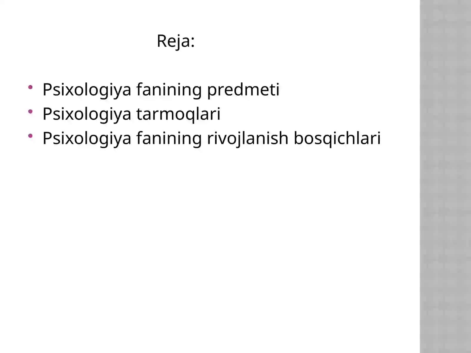 Psixologiya fanining predmeti va tarixi 2