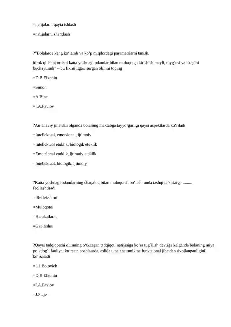 PSYCHOLOGI AND PSYCHODIAGNOSTICS OF CHILDREN 2