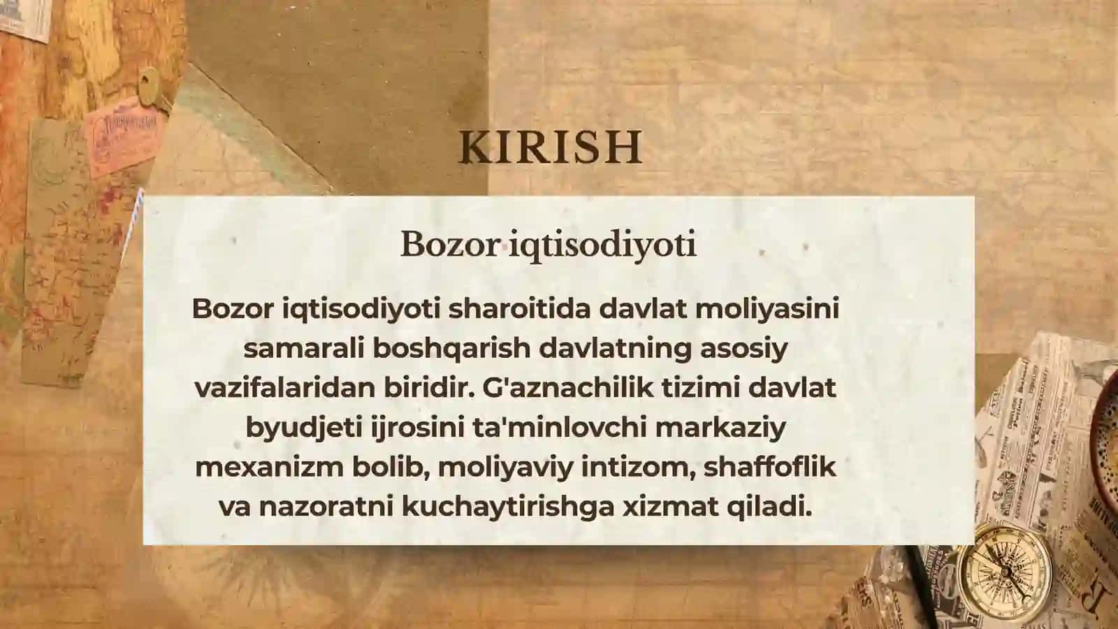 G'aznachilik organlarining tuzilishi va boshqaruv tizimi 2