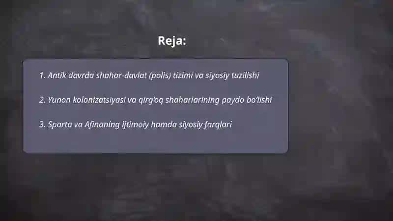 Antik davri tarixiy-madaniy jarayonlari 2