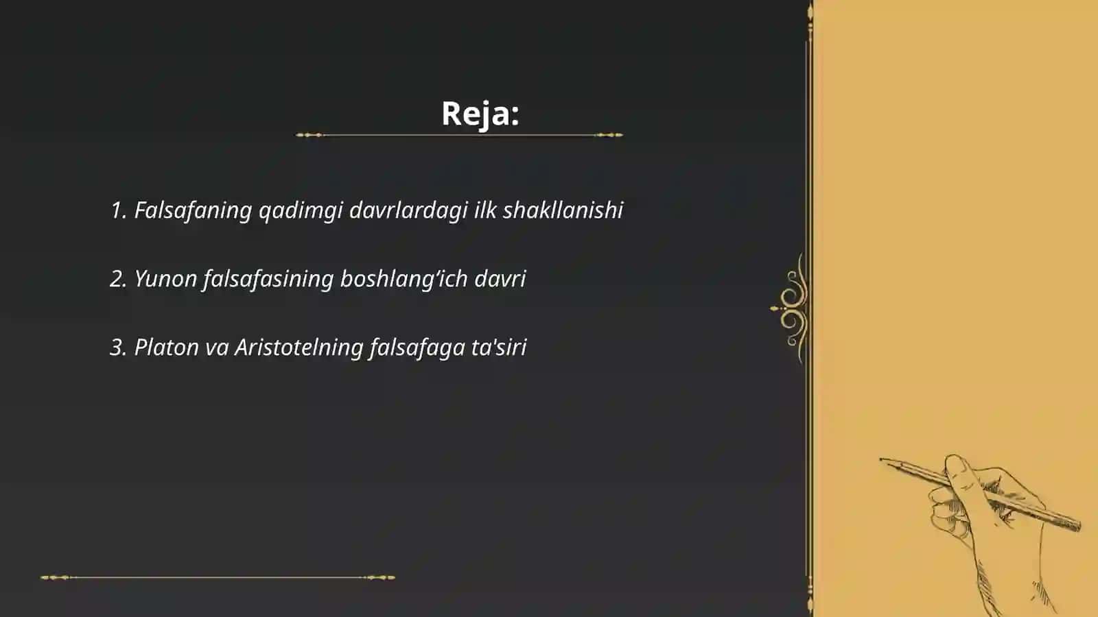 Falsafaning kelib chiqish tarixi 2