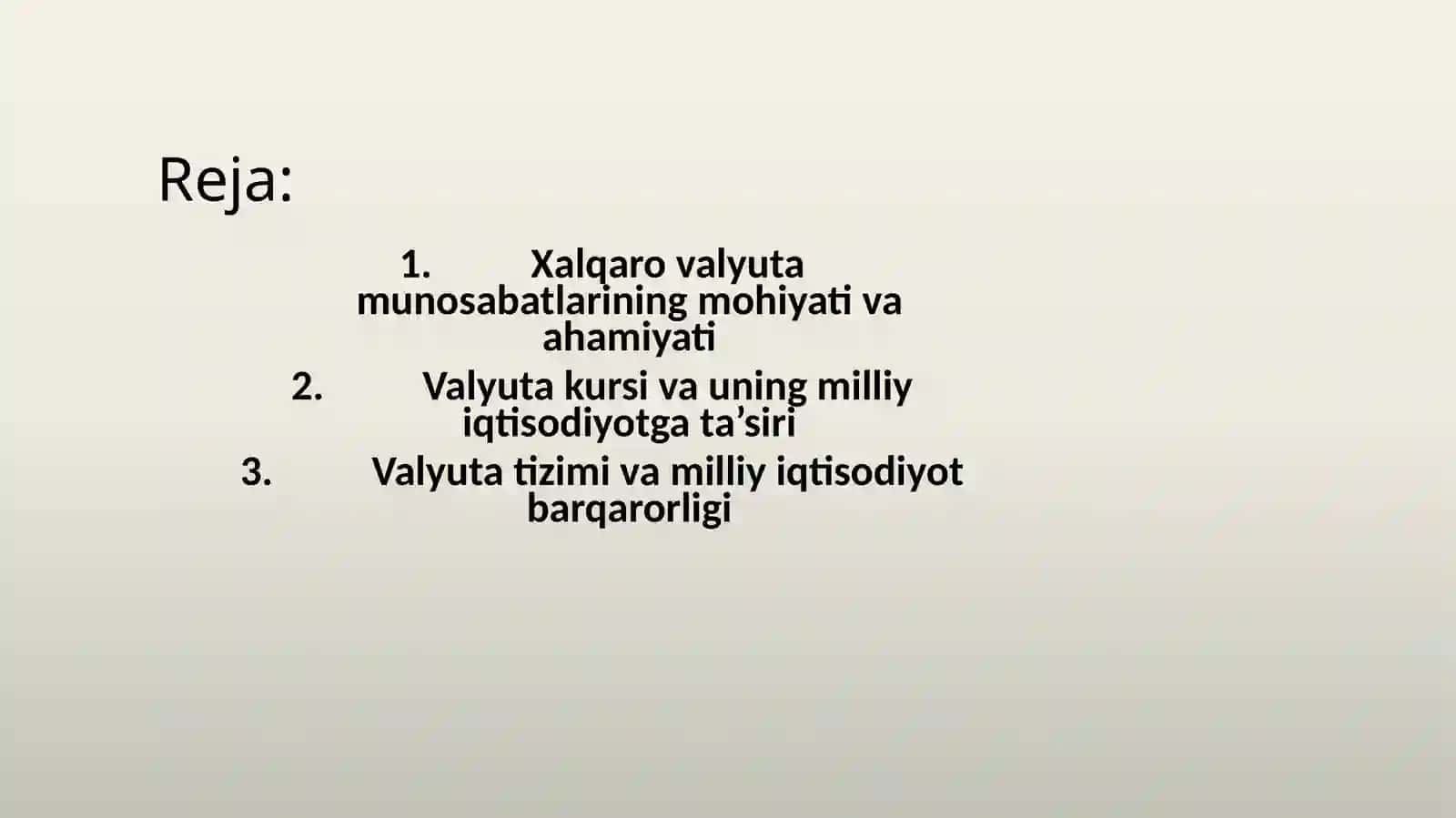 Xalqaro valyuta munosabatlarining milliy iqtisodiyotga ta’siri 2