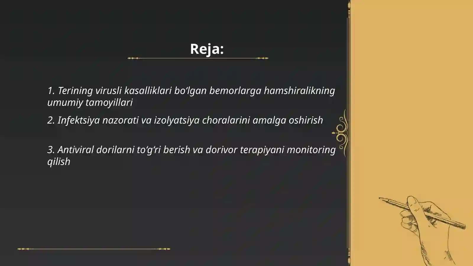 Terining virusli kasalliklarida hamshiralik ishi 2