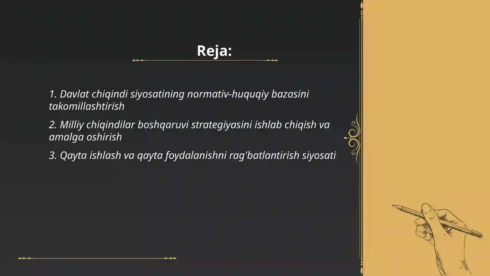 Davlat chiqindi siyosati 2