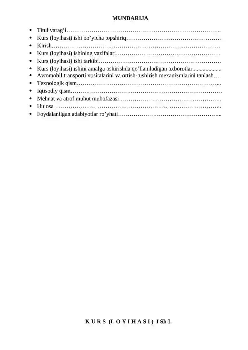 Zamonaviy Logistik Texnologiyalar Kurs ishi 2