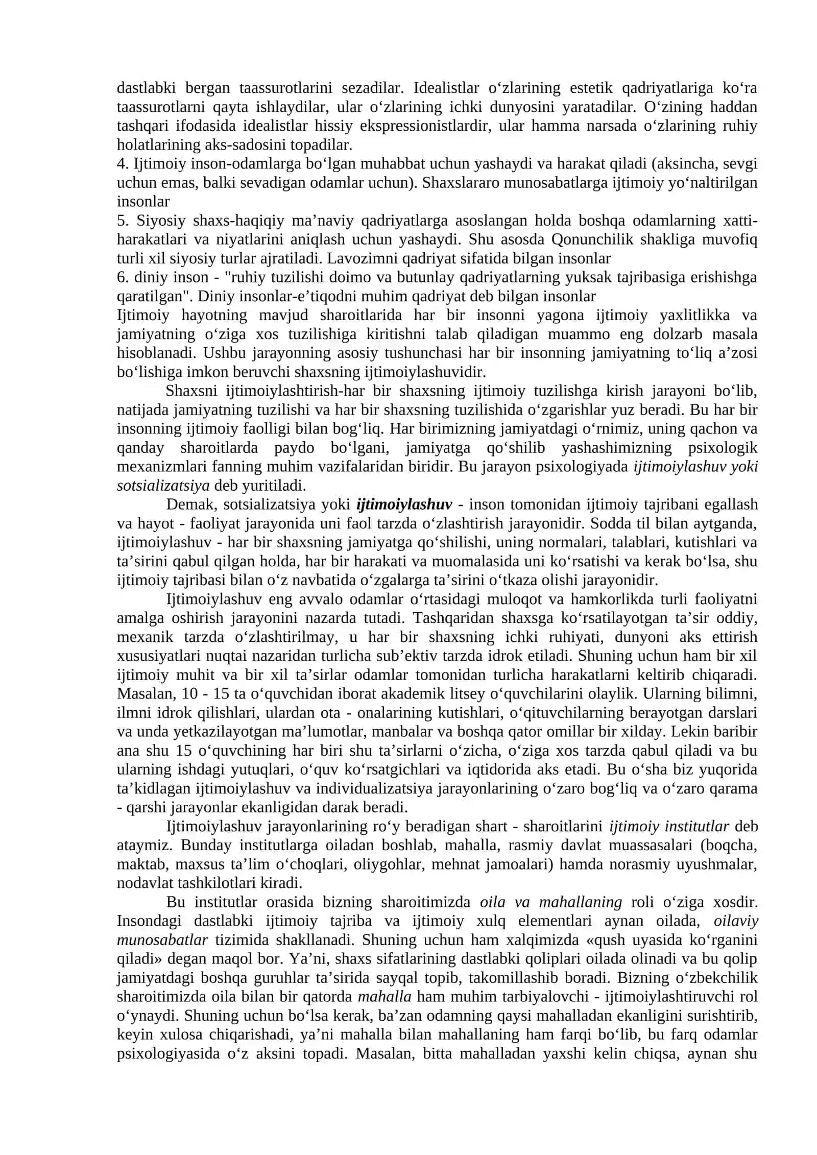Shaxs ijtiomiylashuvida ijtimoiy status hamda ijtimoiy xulq-atvorning o‘rni 2