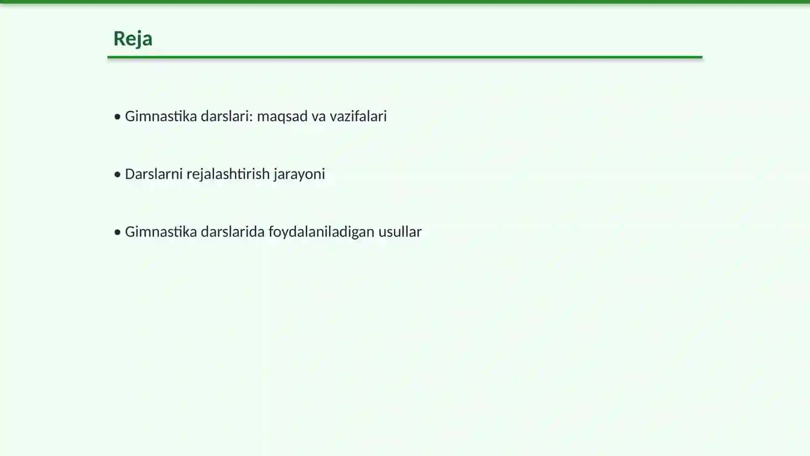 Gimnastika darslarini tashkil qilish va oʻtkazish 2
