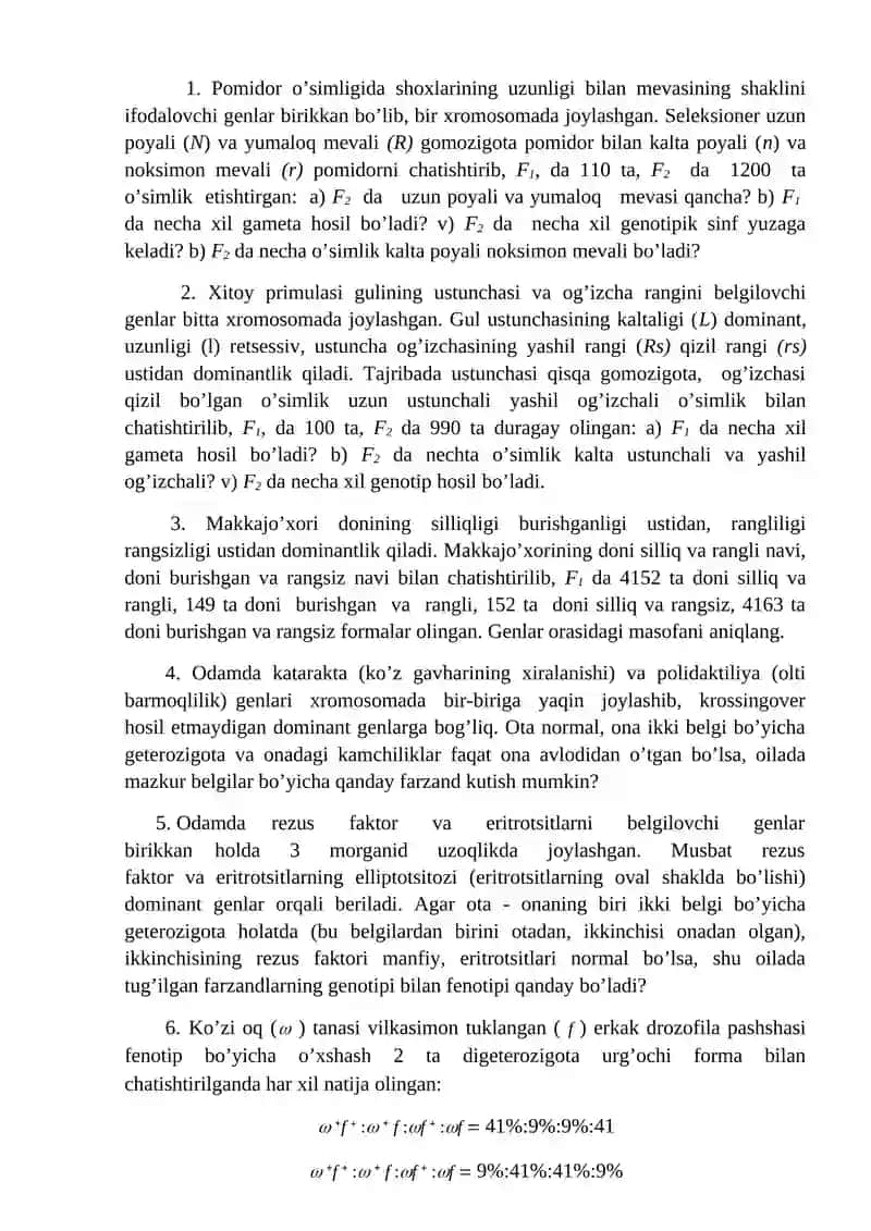 Modifikatsion o'zgaruvchanlik tabiati 2