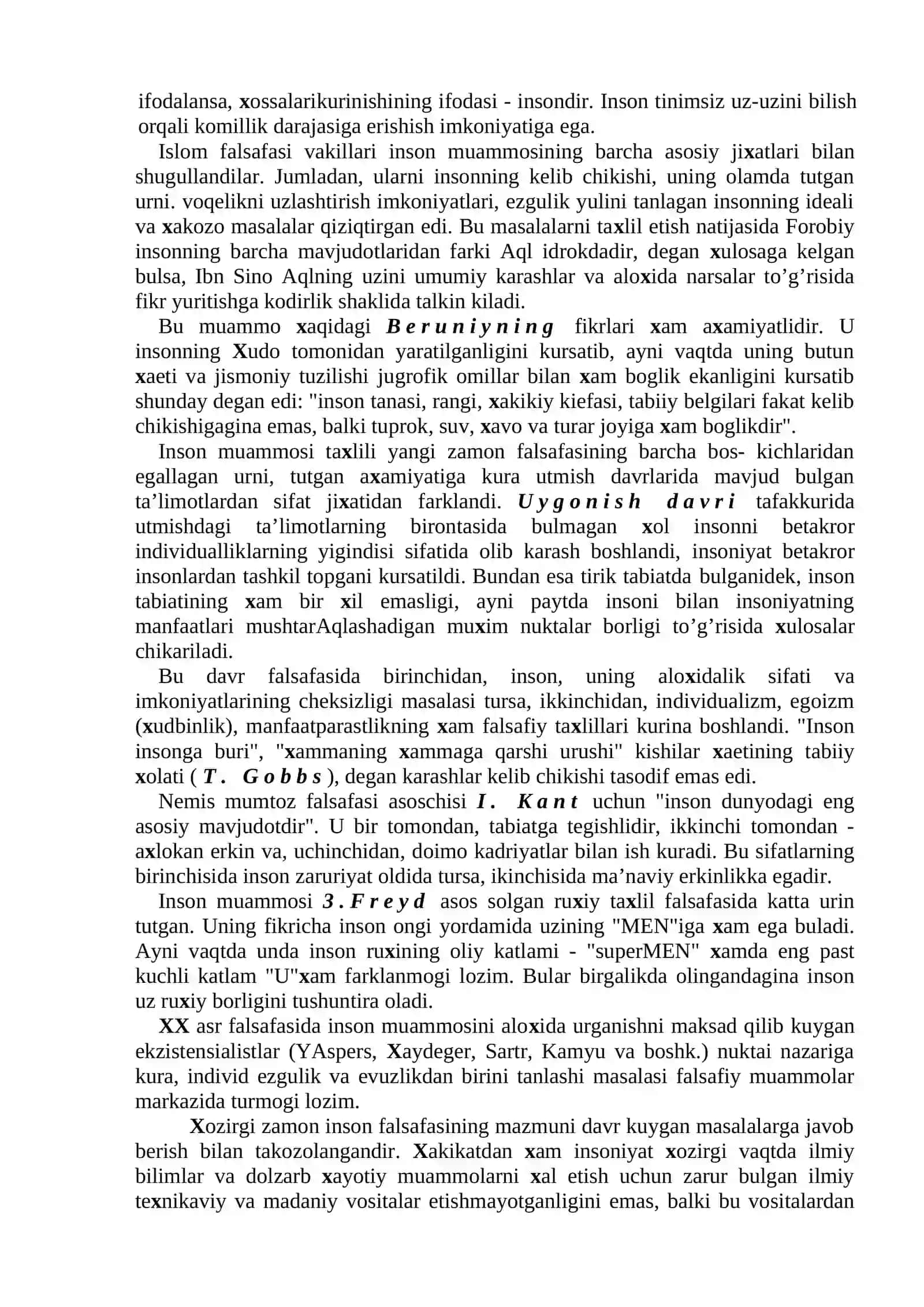 Falsafiy antropologiya. Yangilanayotgan O`zbekistonda inson, uning huquq va erkinliklari oliy qadriyat 2