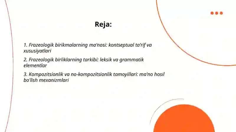 Frazeologik birikmalarning ma'no va tarkib jihatdan tavsiflanishi 2
