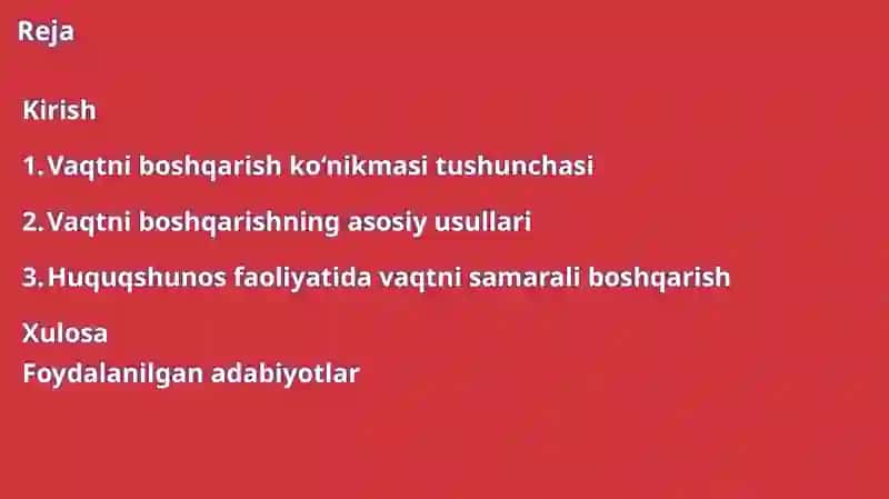 Vaqtniboshqarish ko‘nikmasi undan foydalanishning afzalliklari 2