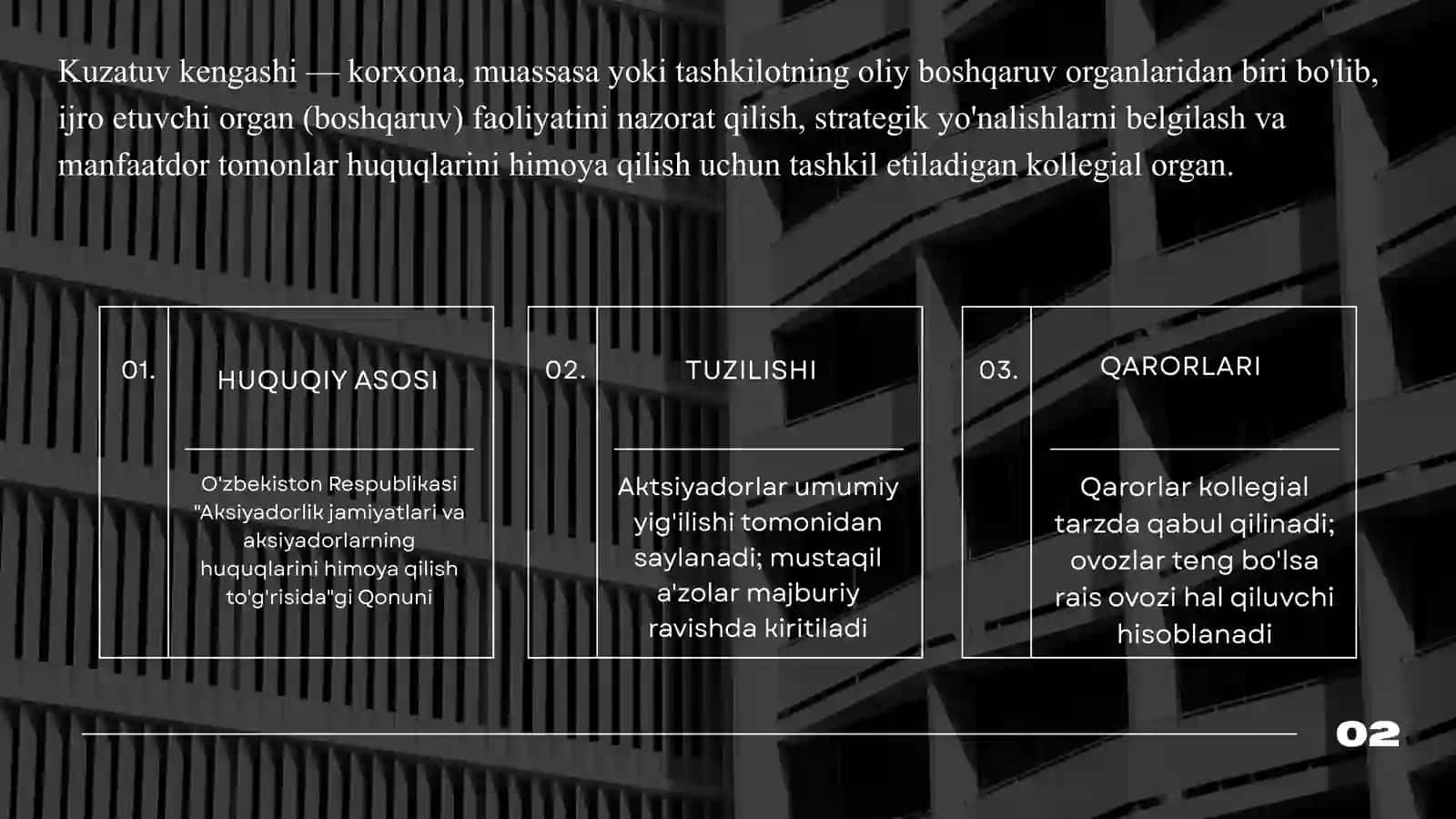 kompaniyalar KUZATUV KENGASHI 2