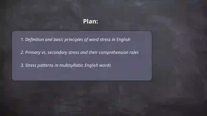 Stress in English words and why it matters for comprehension? 2