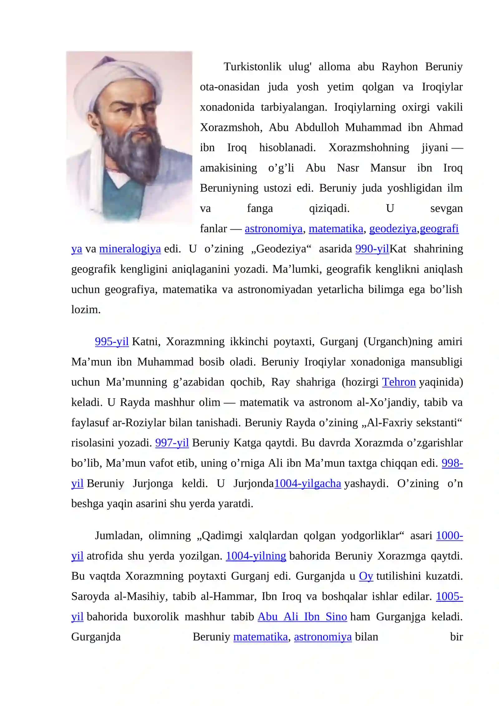 ABU RAYHON BERUNIY XORAZM MA’MUN AKADEMIYASINING YIRIK OLIMI 2
