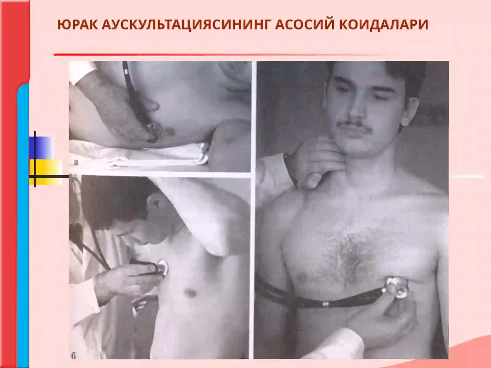 ЮРАК АУСКУЛЬТАЦИЯСИ.НОРМА ВА  ПАТОЛОГИЯДА ЮРАК ТОНЛАРИ. ЮРАК ШОВКИНЛАРИ. 2