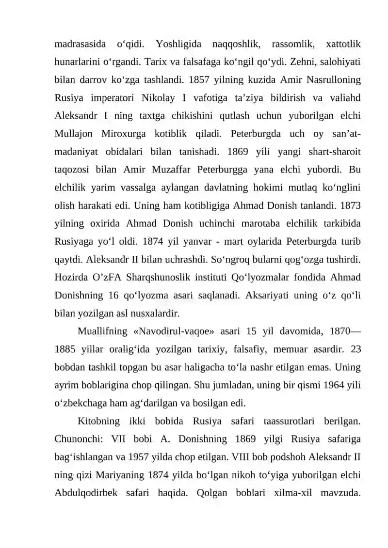 Ahmad Donish hayoti va ijodi 2