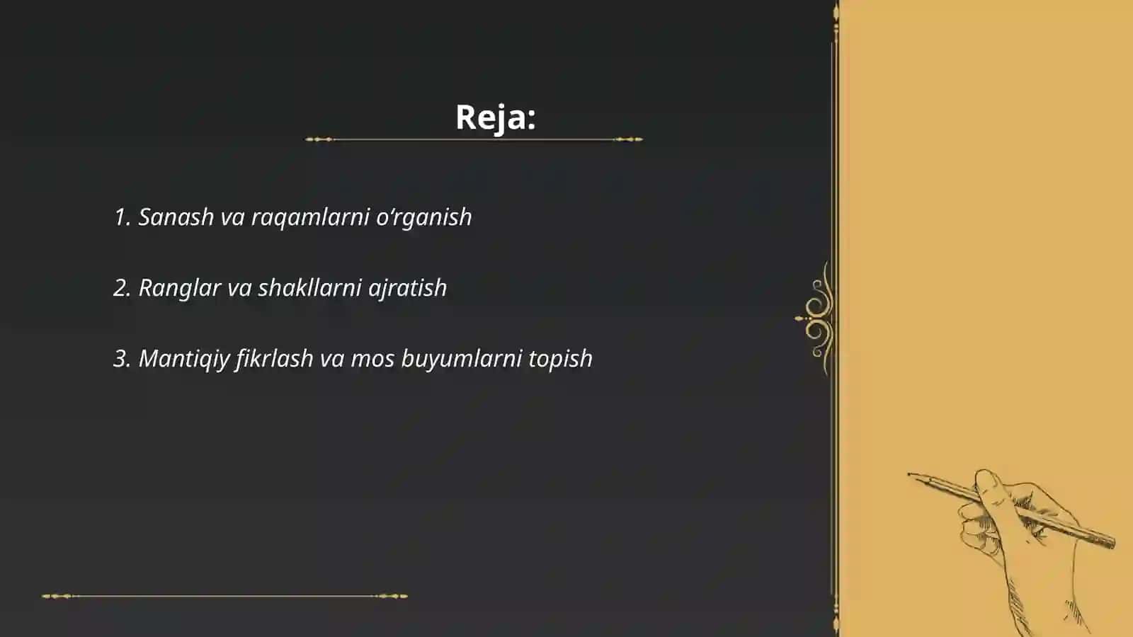 Maktabgacha yoshdagi bolalar uchun masalalar toʻplamini yaratish 2