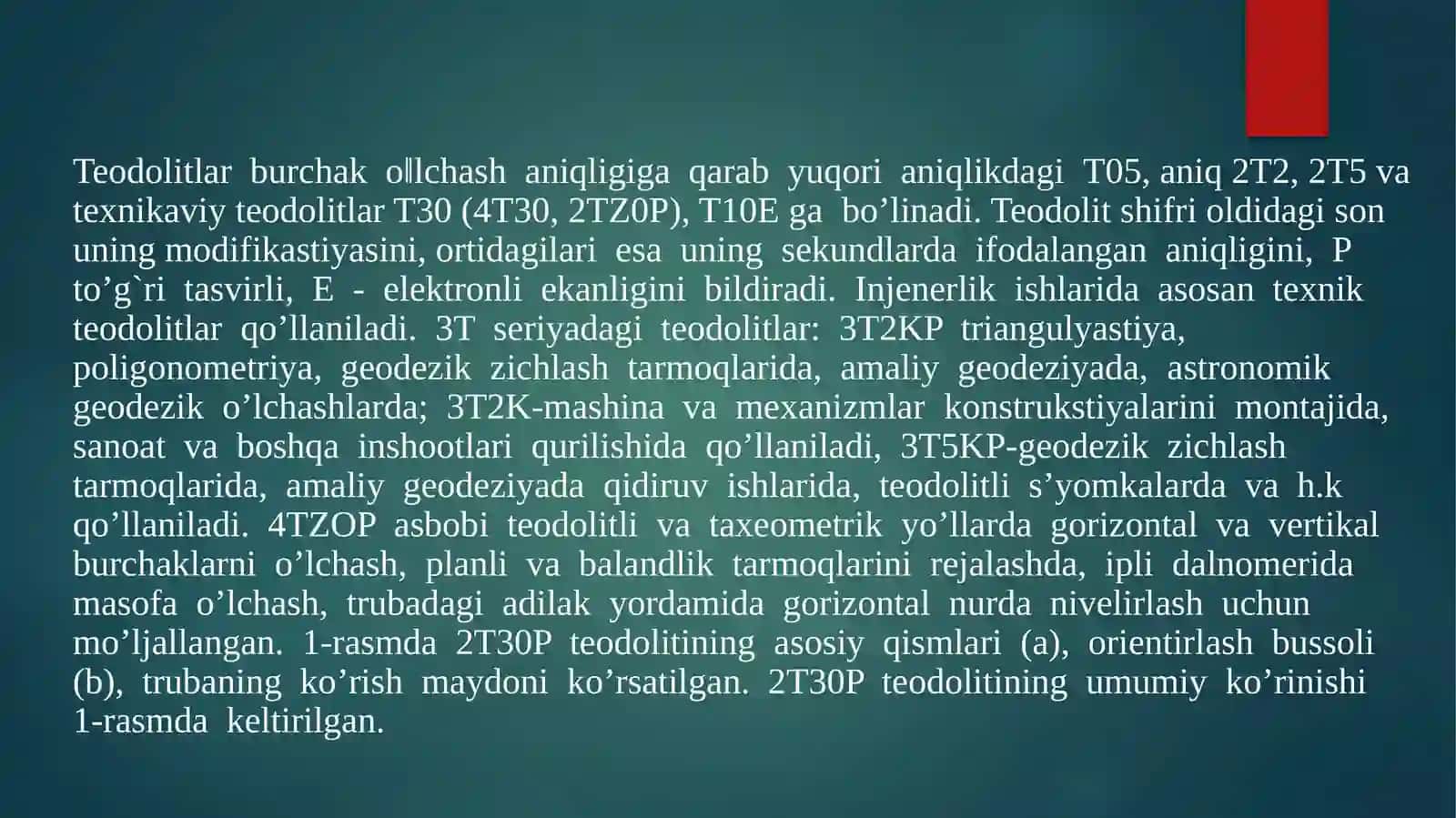 Teodolitlar va ularning tuzilishi 2