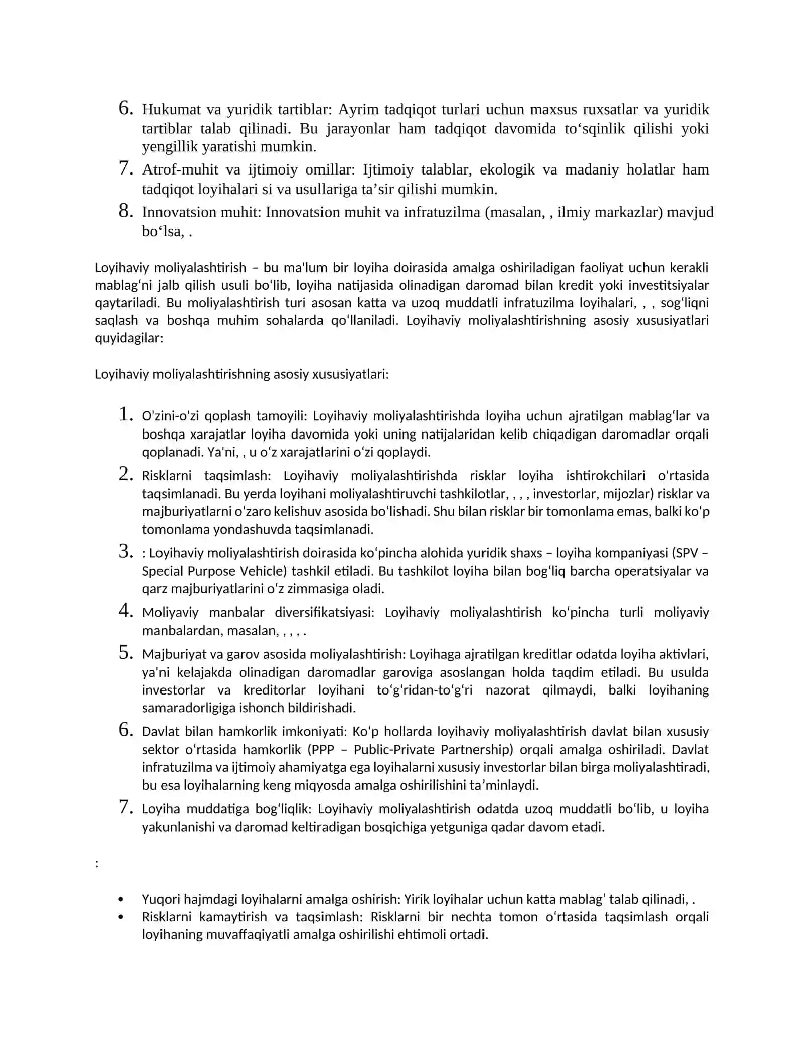 Ilmiy-tadqiqot loyihalarini shakllantirish va tartibga solish 2