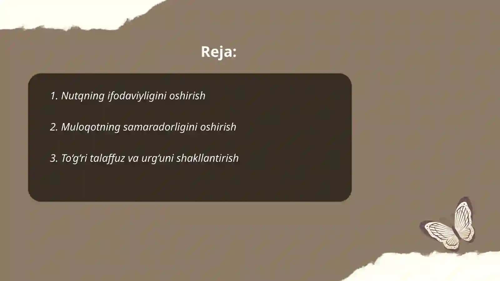 Nutqning kommunikativ sifatlari boʻyicha mashq bajarish va tahlil qilish 2