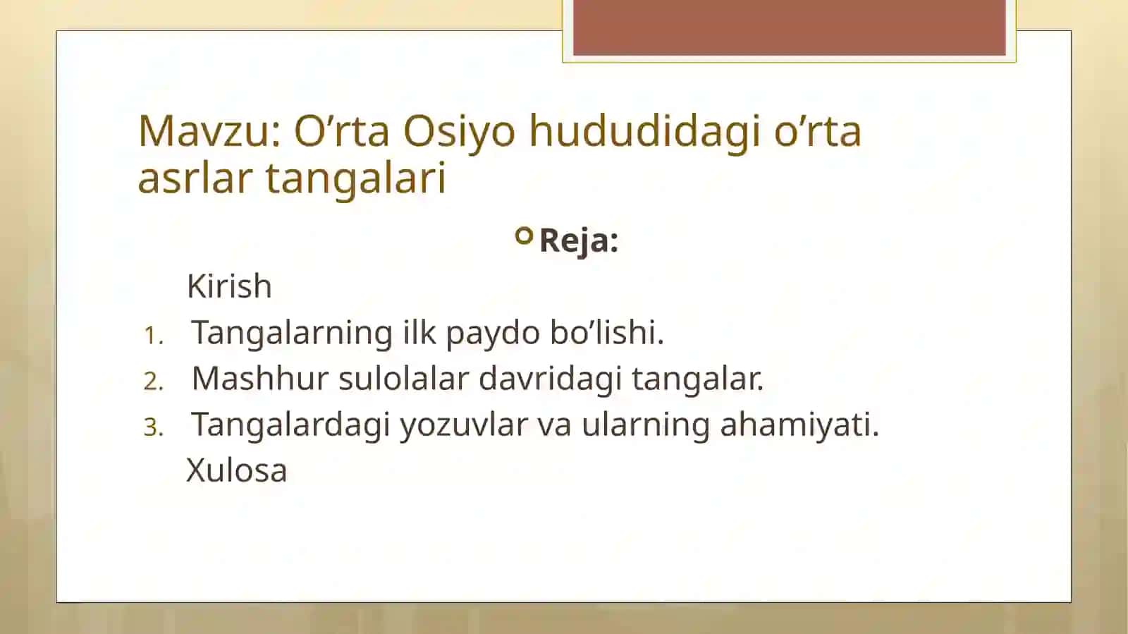 O’rta Osiyo hududidagi o’rta asrlar tangalari 2