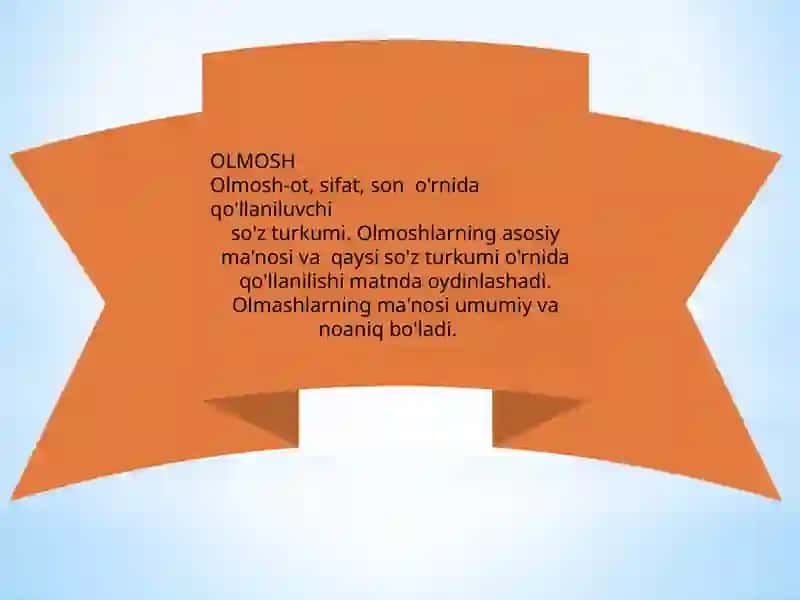 Olmosh va uning turlari 2