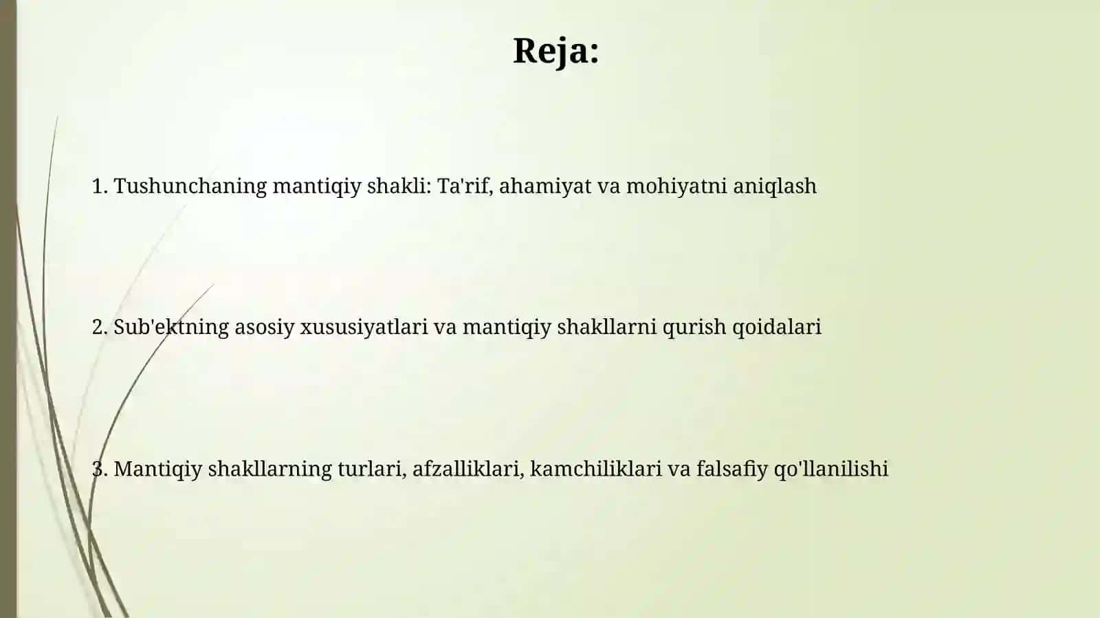 Tushuncha mohiyatini aks ettiruvchi mantiqiy shakl 2