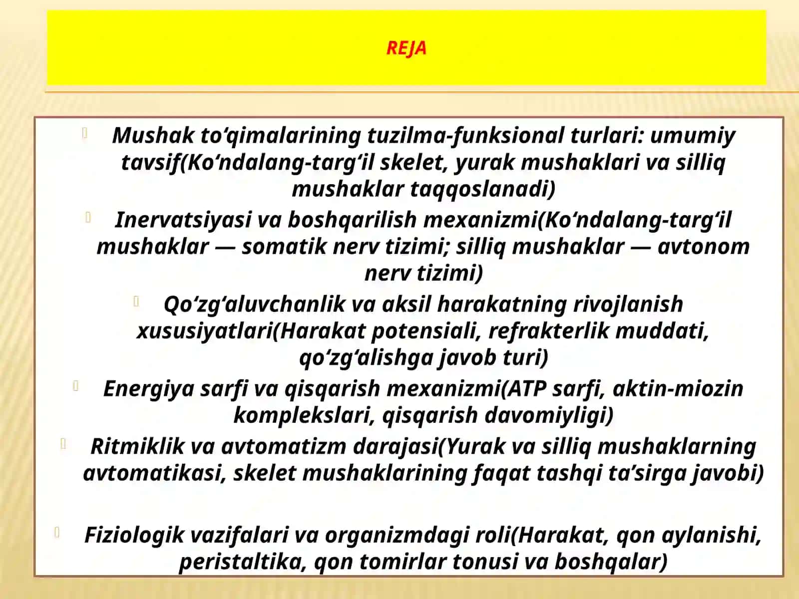 Silliq vako’nda lang turg'il mushaklar fiziologik farqlari 2