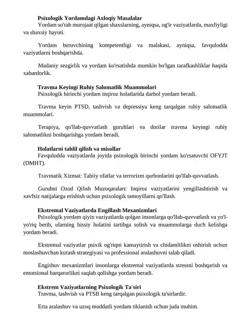 Ekstremal Vaziyatlarda Psixologik Yordam 2