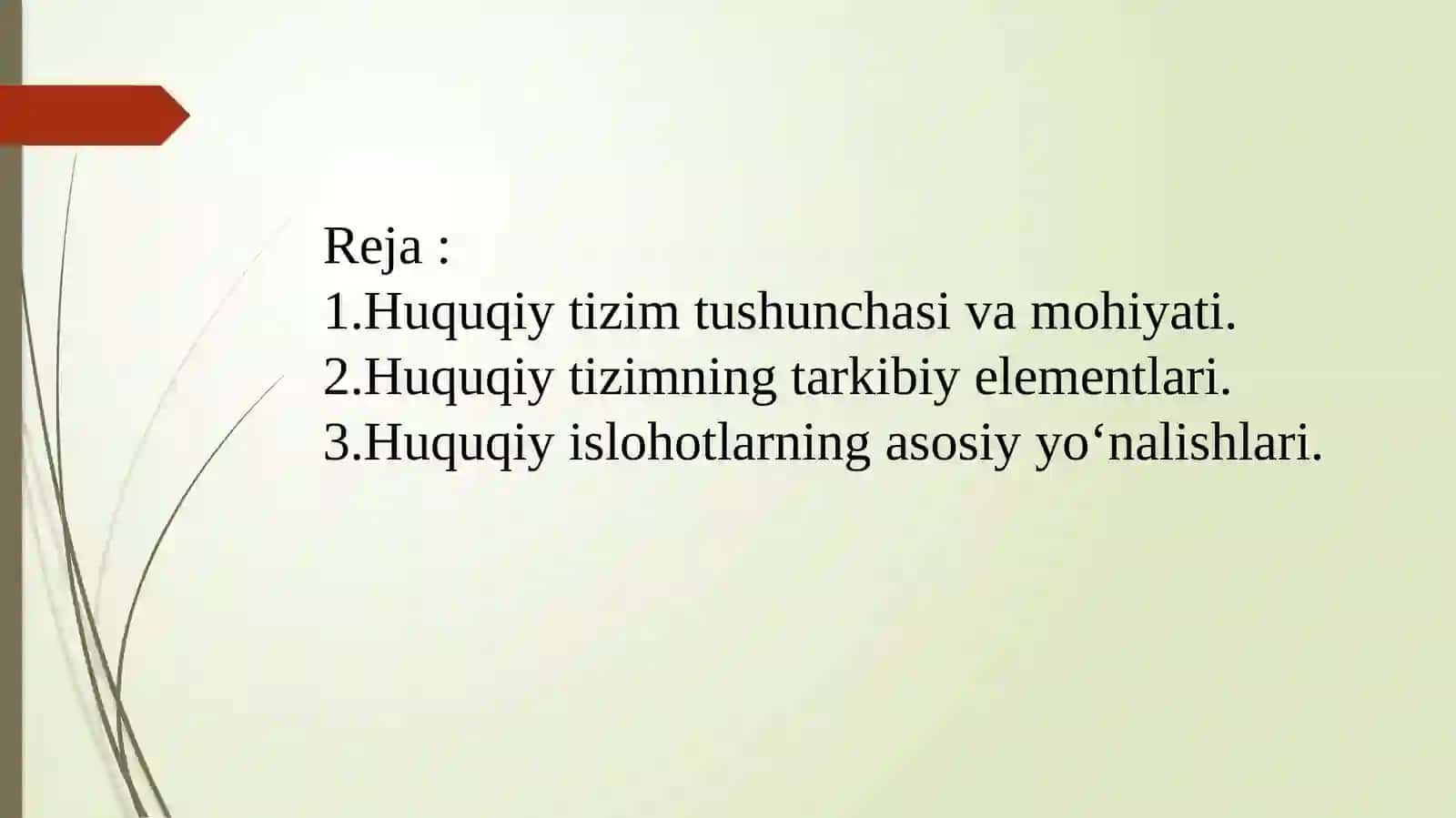 Huquqiy Tizim va Huquqiy Islahot 2