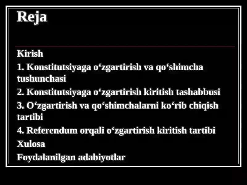 O'zbekiston Respublikasi Konstitutsiyasi 2