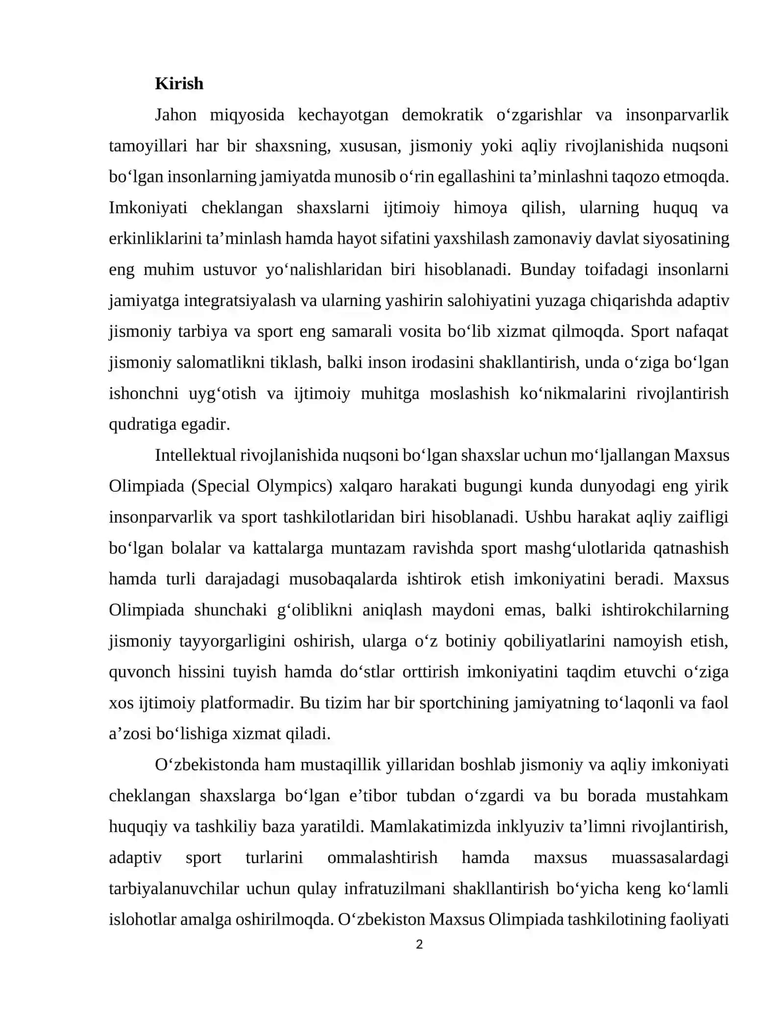 Maxsus Olimpiada 2