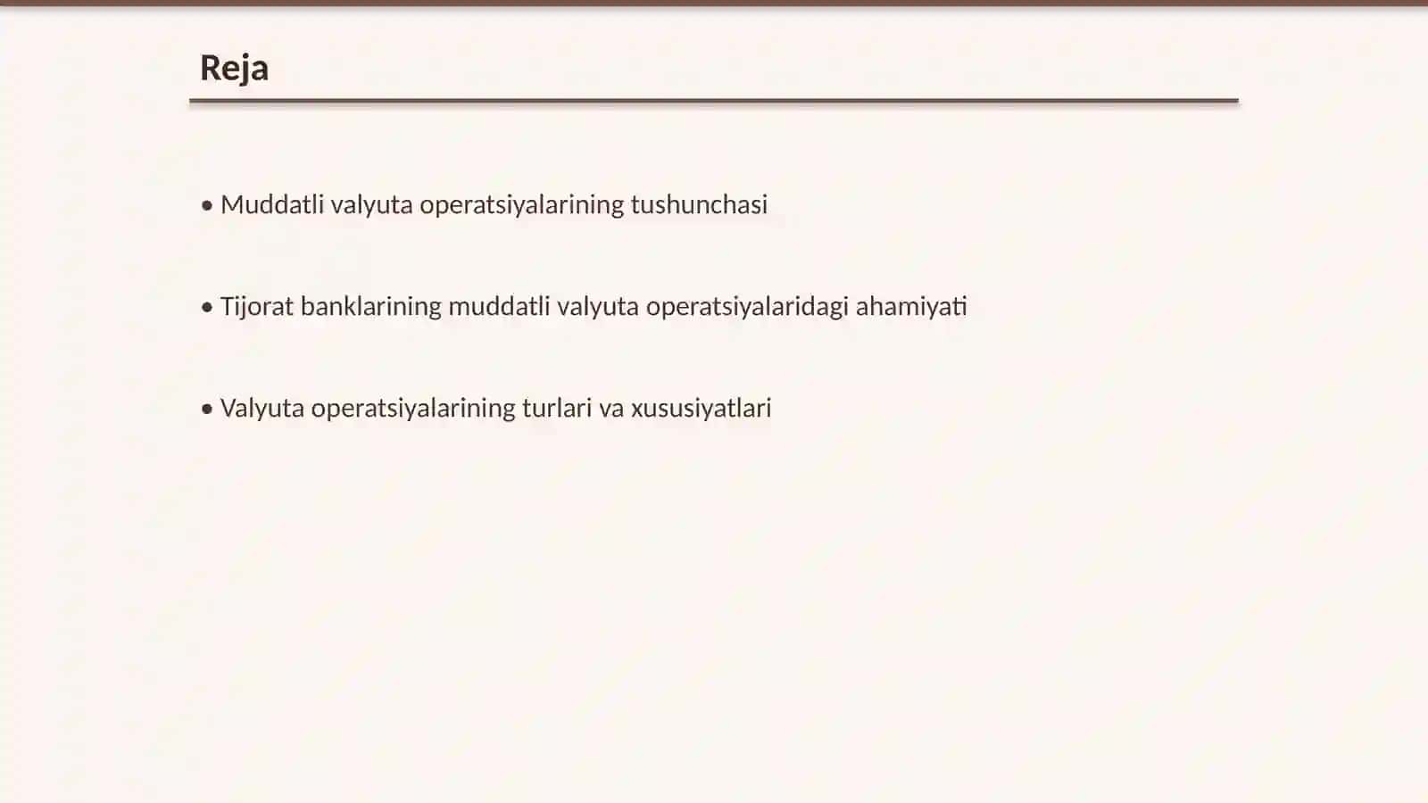 Tijorat banklarining muddatli valyuta operatsiyalari 2