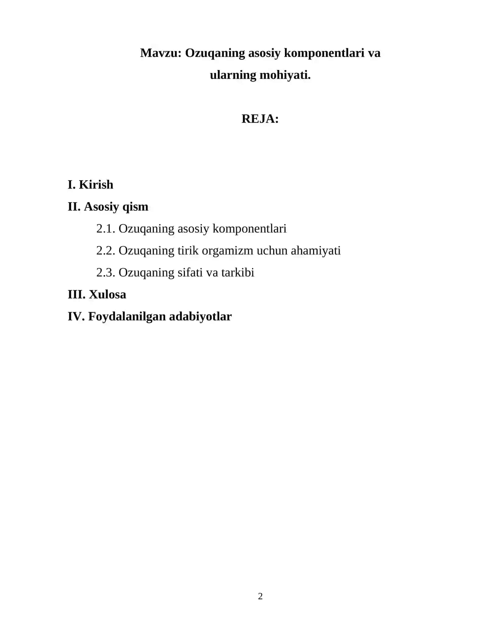 Jumaniyozova Ambarjonning Biokimyo va Molekulyar Biologiya Kurs ishi 2