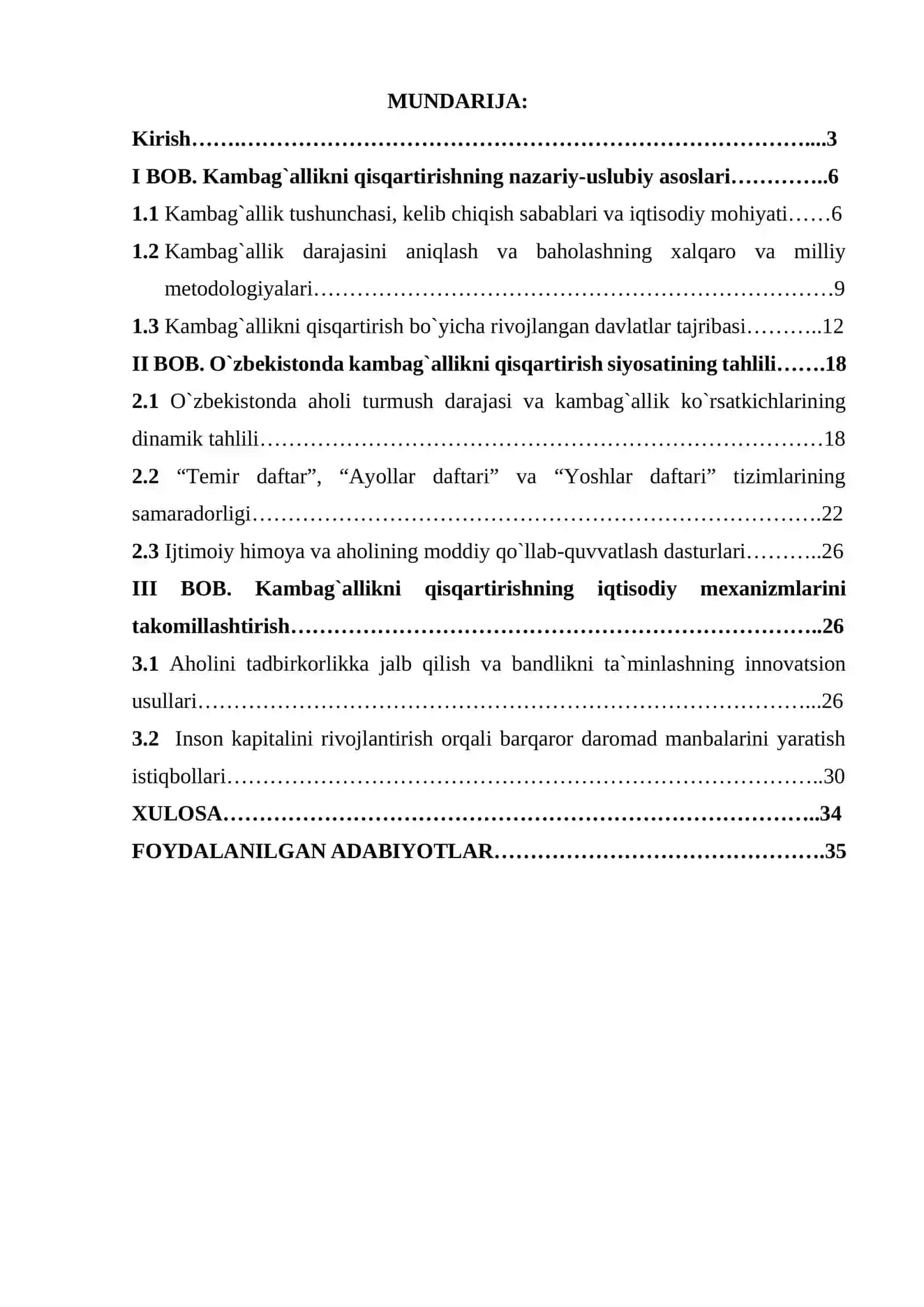 Kambag`allikni qisqartirish siyosati va iqtisodiy mexanizmi 2