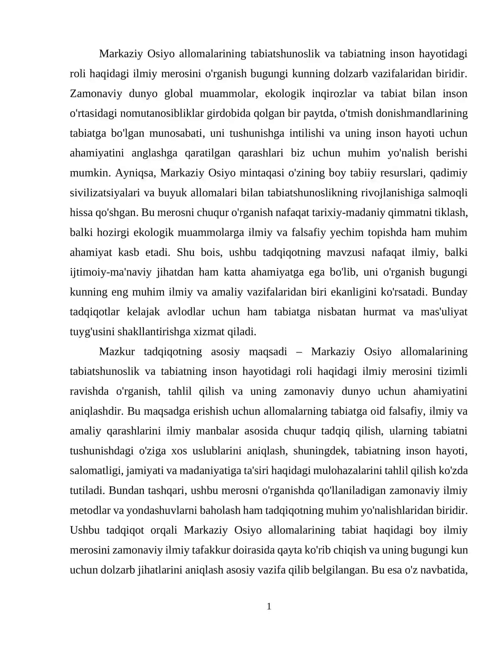 MARKAZIY OSIYO ALLOMALARINING TABIATSHUNOSLIKKA OID ILMIY MEROSI 2